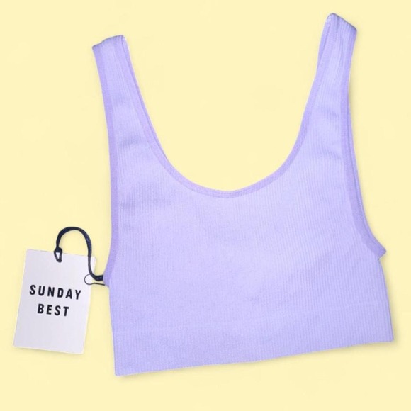 Aritzia Tops - NWT Aritzia Sunday Best Seamless Rib Bra Top in Lavish Lavender